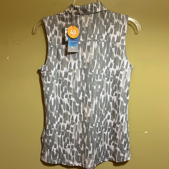 NWT PUMA Cloudspun Three Brush Sleeveless Polo Golf Shirt - XS - Picture 8 of 11